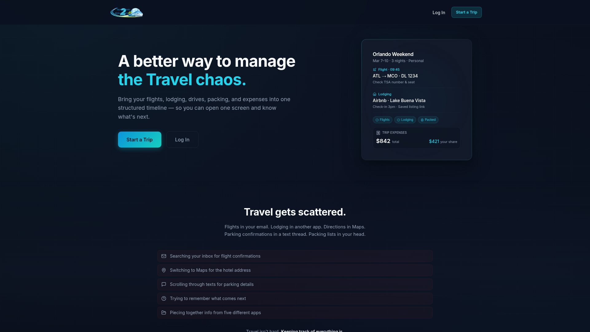 RealTravel 2 RealPlaces SaaS product screen